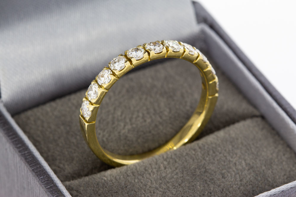 14 Karaat gouden aanschuifring met Diamant - 20,3 mm