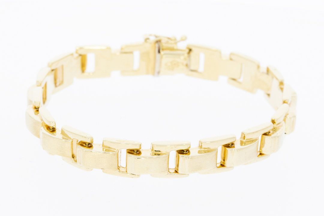 14 karaat geel gouden Anker armband - 19 cm