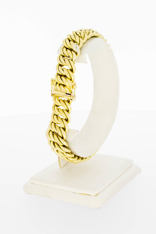 18 Karaat gouden gevlochten armband - 21 cm
