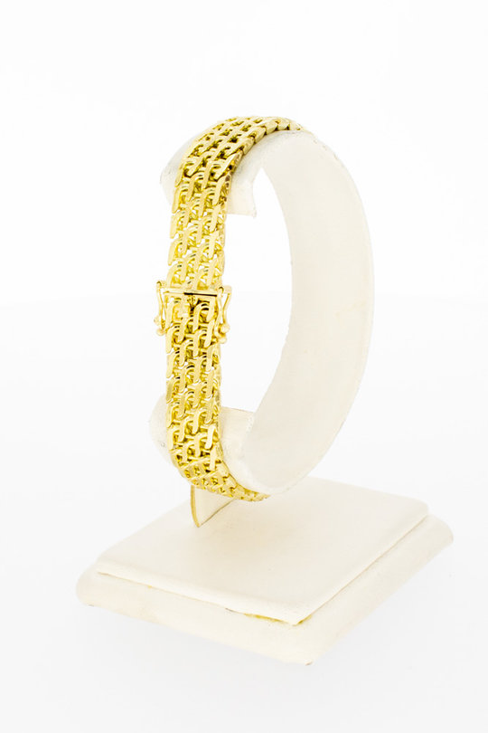 14 Karaat gouden gevlochten armband - 19,8 cm