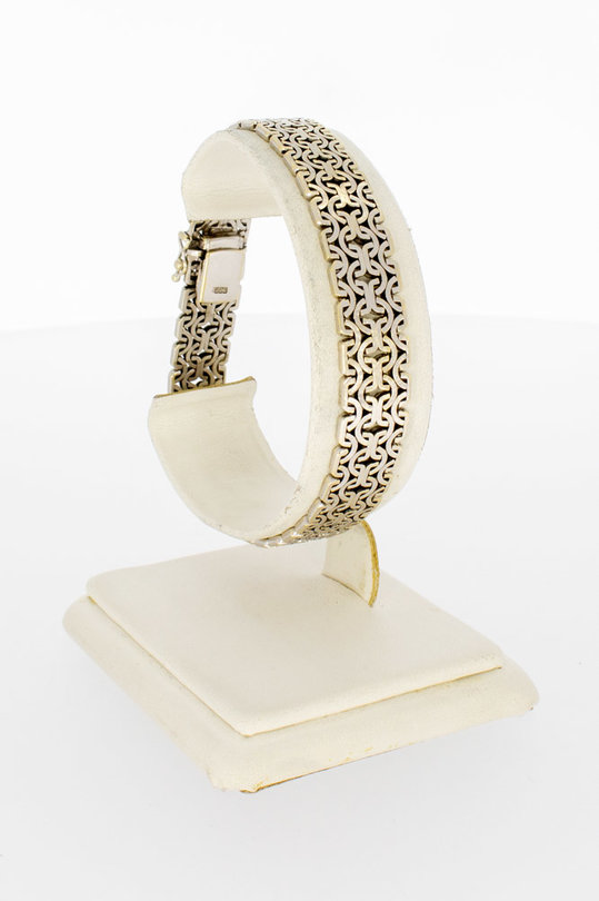 14 Karaat gouden gevlochten armband - 19 cm