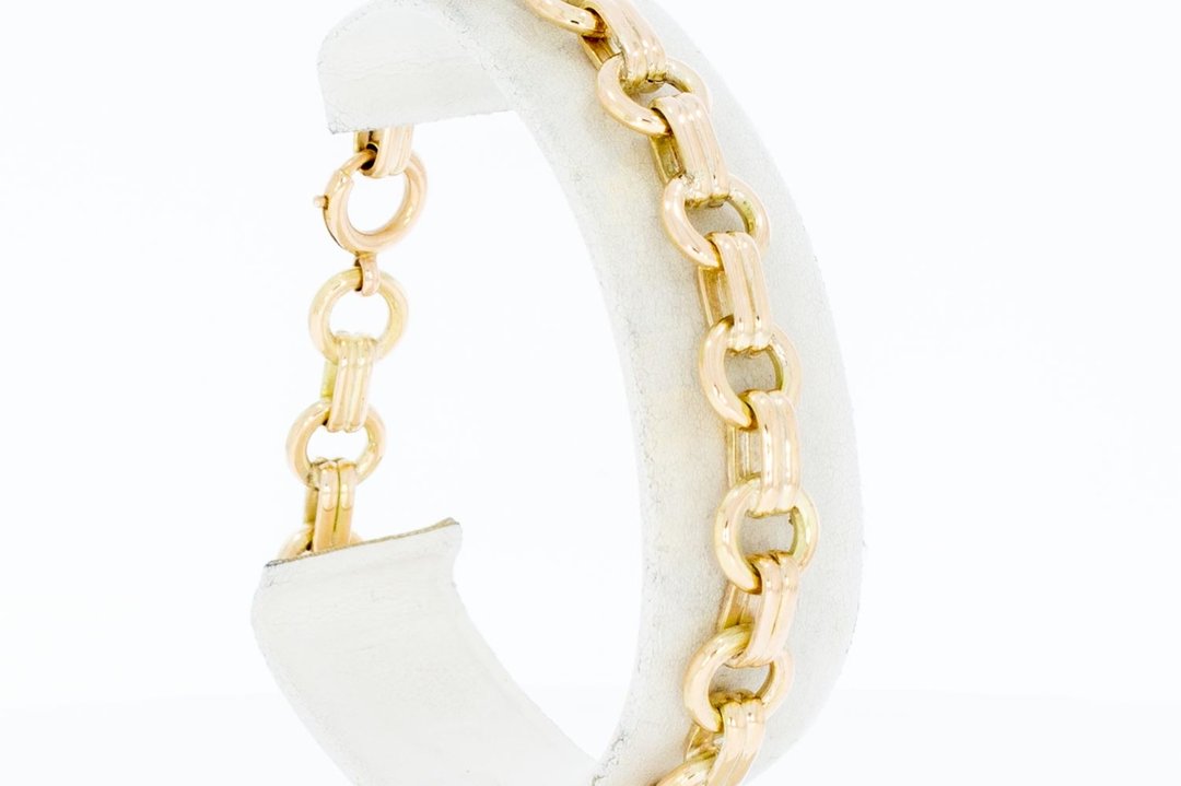 14 Karaat gouden Anker armband - 21,2 cm