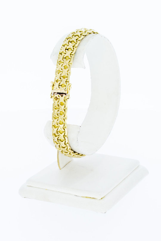 14 Karaat gouden gevlochten vintage armband - 19,2 cm
