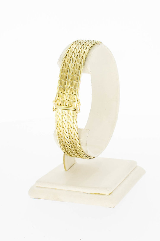 14 Karaat gouden gevlochten vintage armband - 19,1 cm