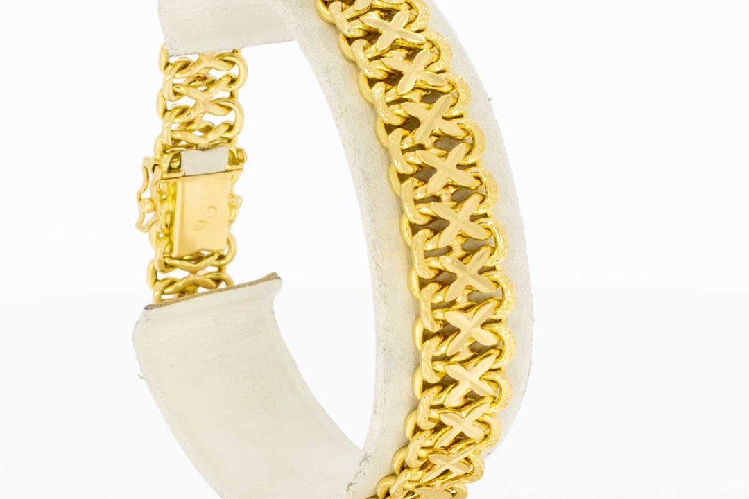 18 Karaat gouden gevlochten armband - 19,2 cm