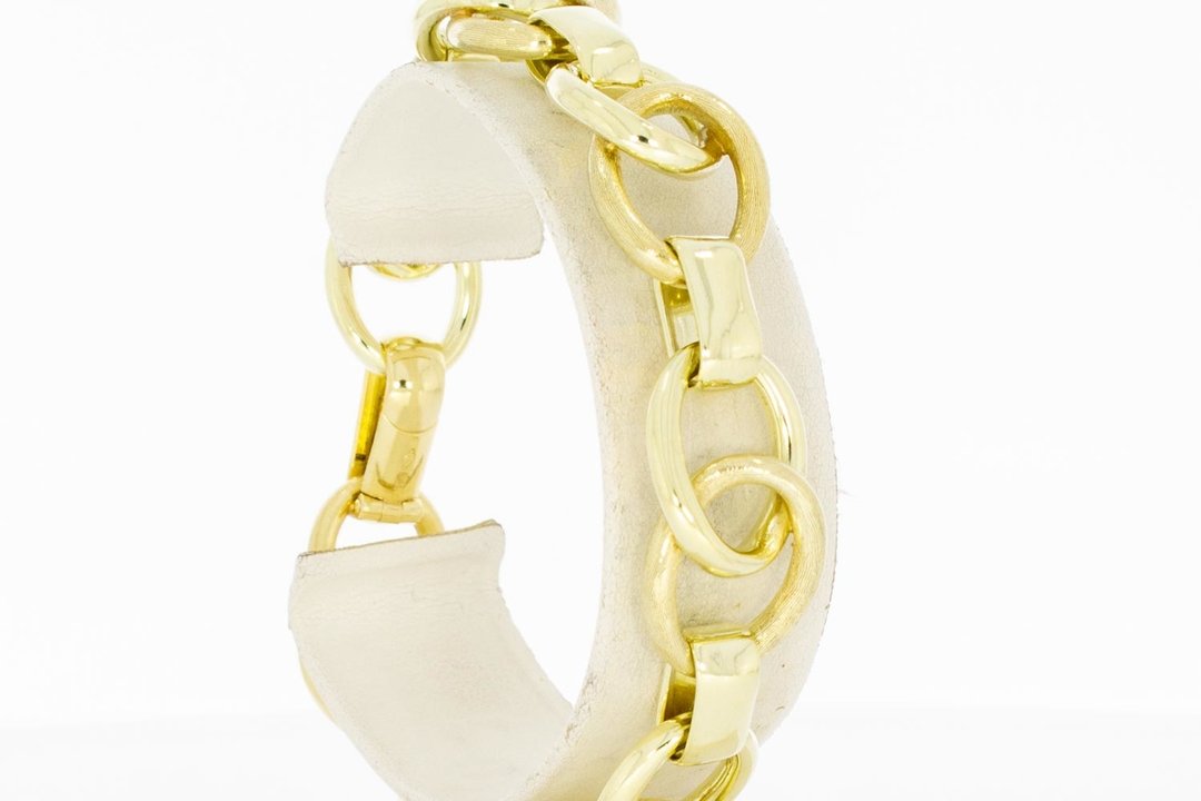 14 Karaat gouden grove Anker armband - 20 cm