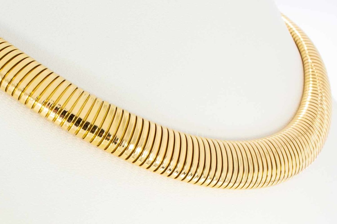 18 Karaat gouden Vintage rib Collier - 43 cm