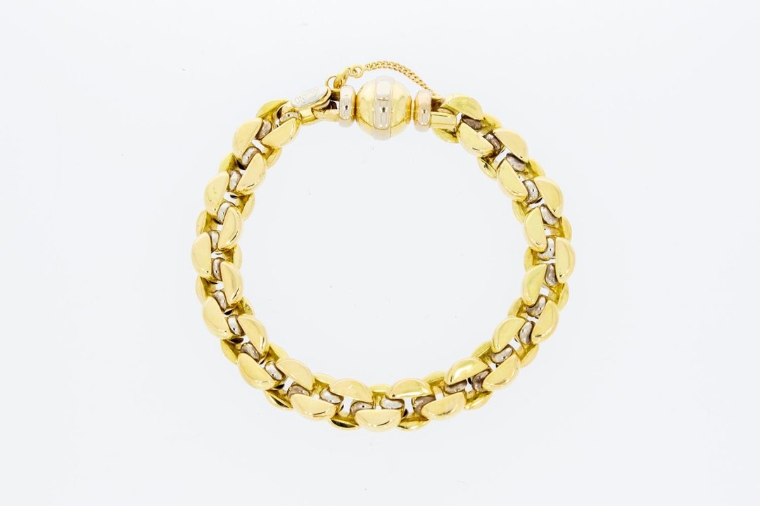 18 Karaat gouden Anker armband - 21 cm
