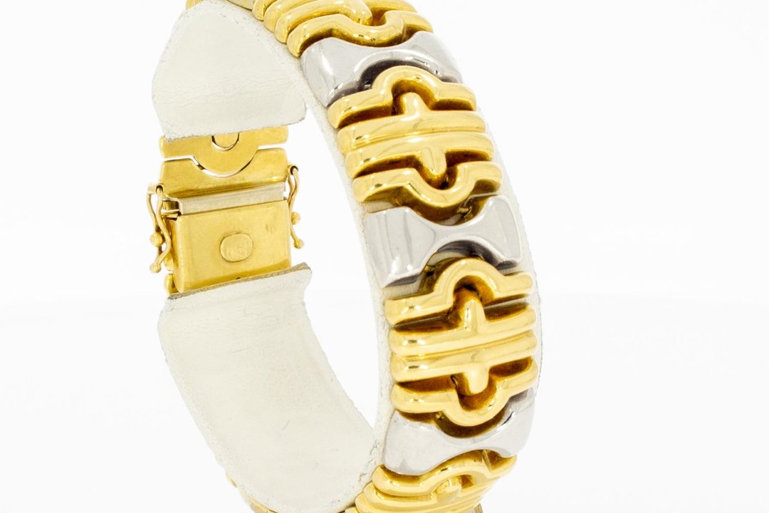 18 Karaat gouden Fantasie armband - 18 cm