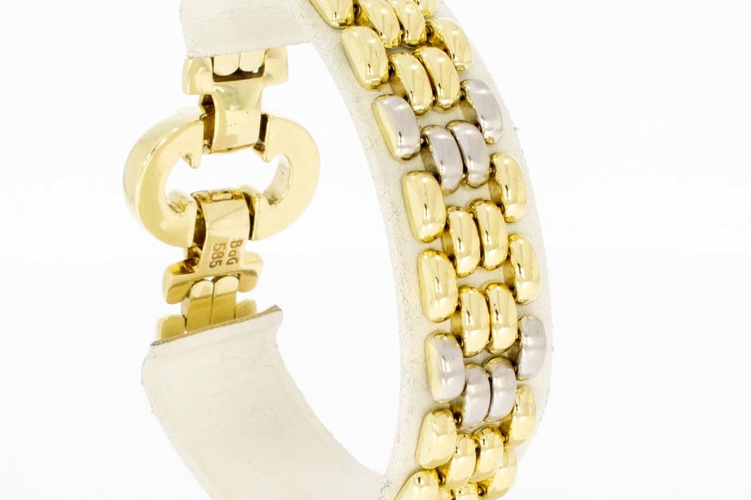 14 Karaat gouden Staafjes armband - 20,5 cm