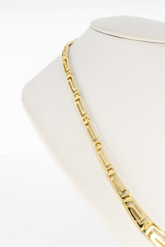 18 Karaat bicolor gouden -Versace style- Collier-44 cm