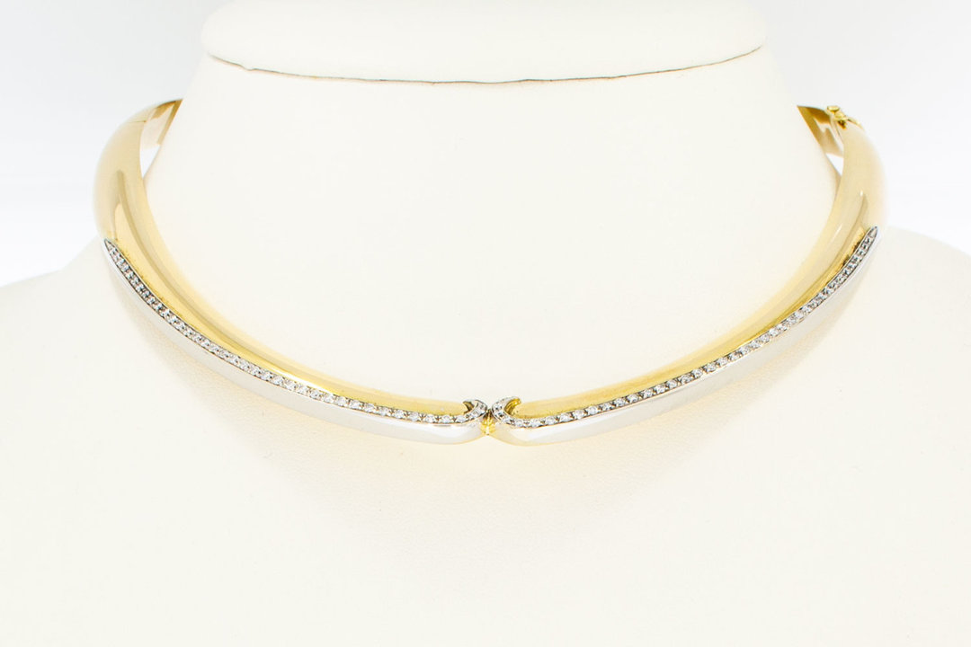 18 Karaat gouden Kraag collier met Diamant