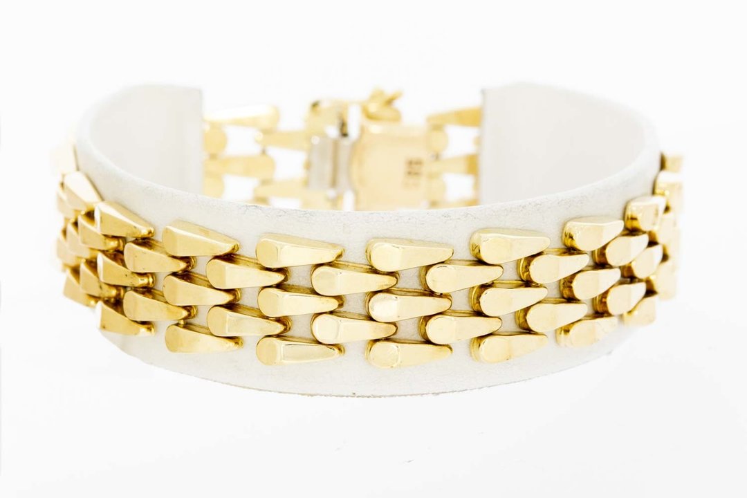 14 karaat gouden Staafjes armband - 19 cm