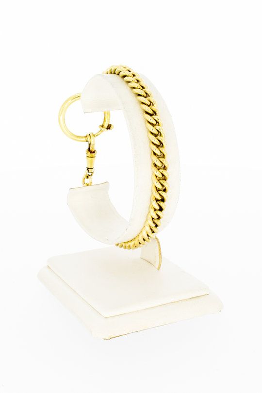 14 karaat gouden Gourmet armband met veersluiting - 20 cm