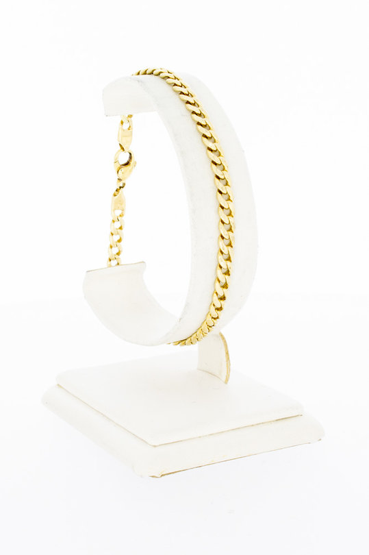 14 karaat gouden Gourmet Armband met Diamant - 21,7 cm