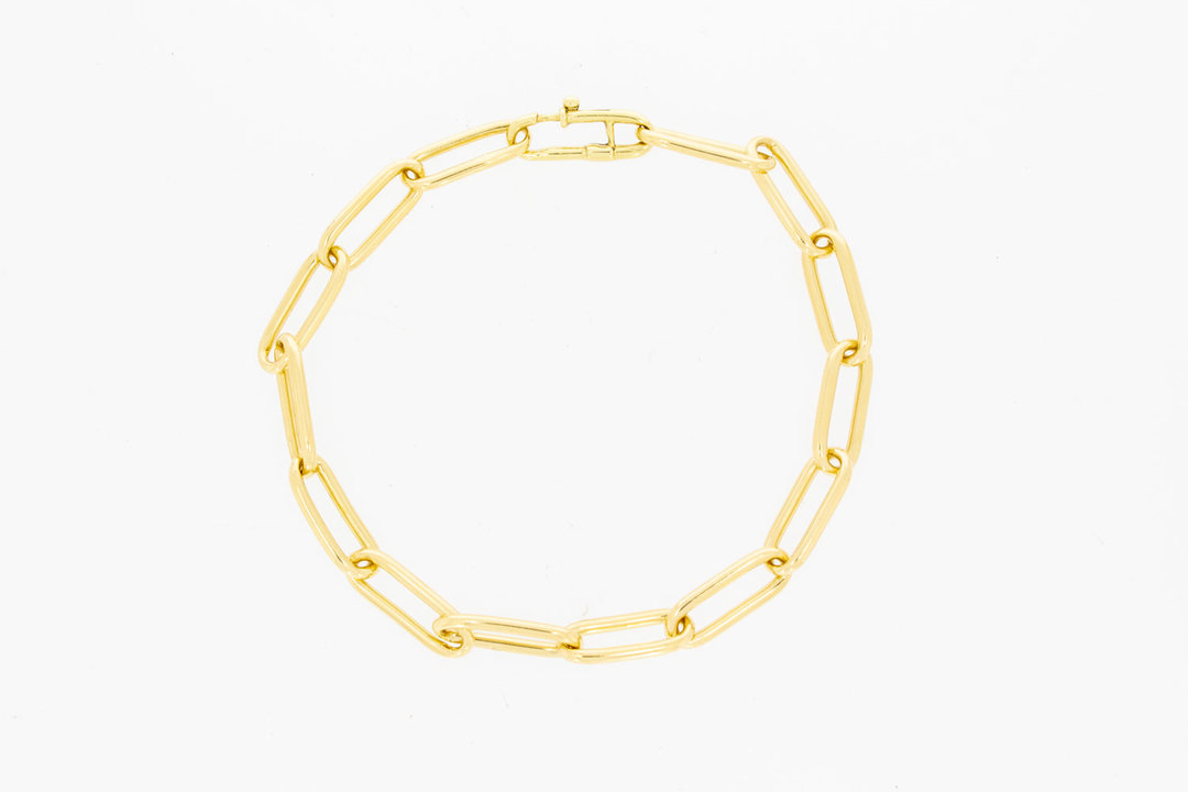 14 Karaat geel gouden Closed for Ever armband - 22 cm