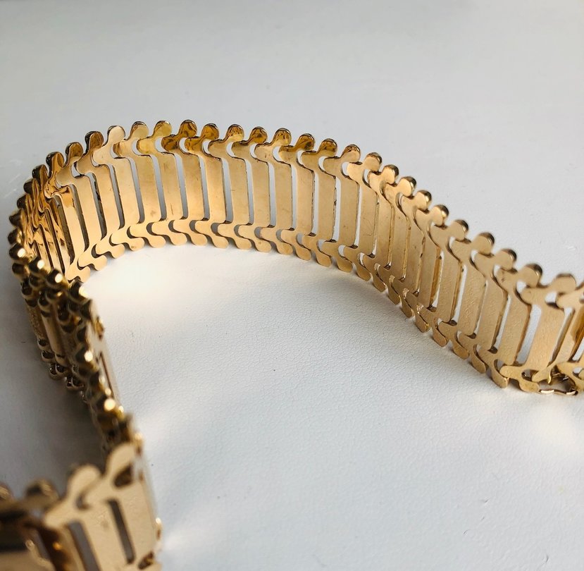 18 Karaat geelgouden Vintage armband - 19 cm