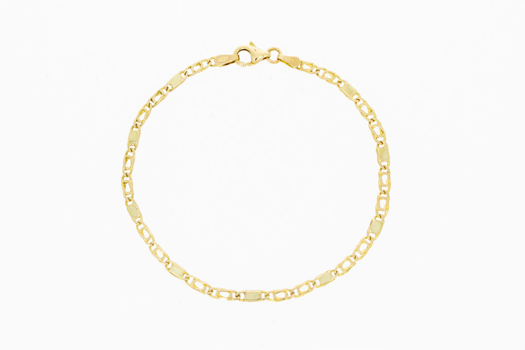 14 Karaat gouden Valkenoog armband - 18,5 cm