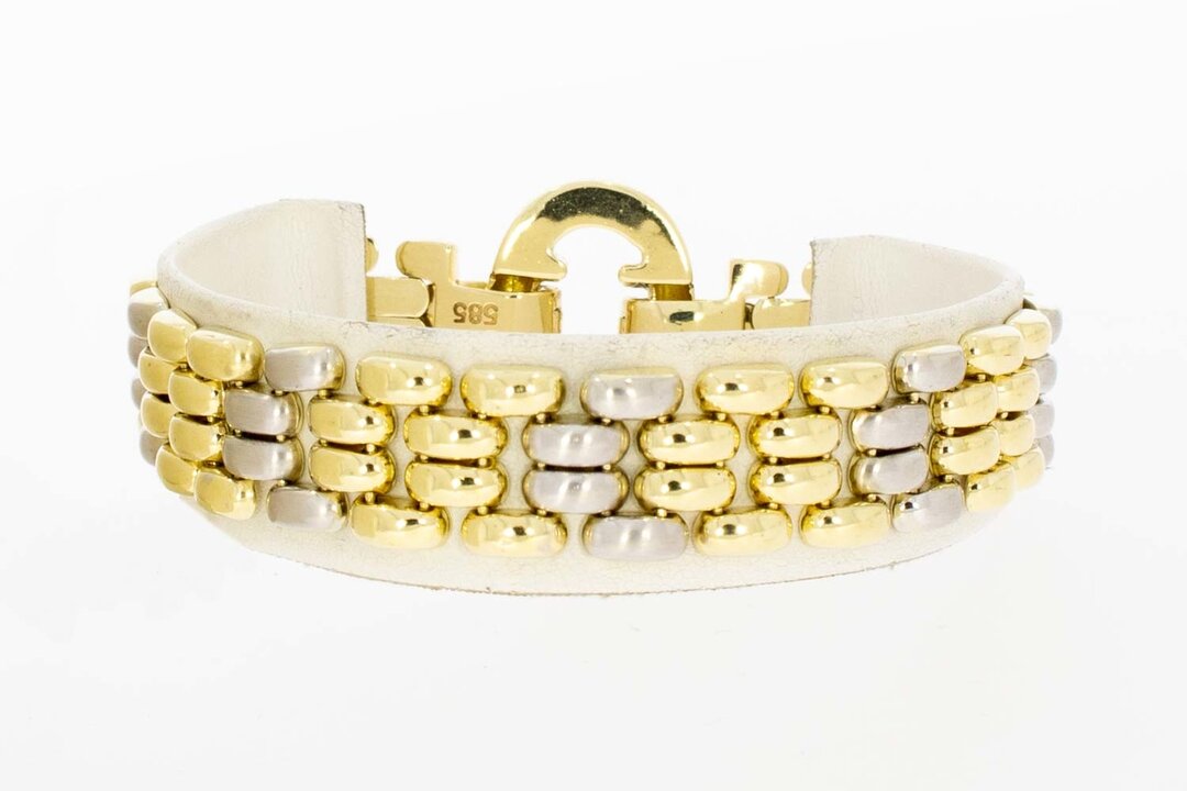 14K gouden Staafjes armband - 20,5 cm