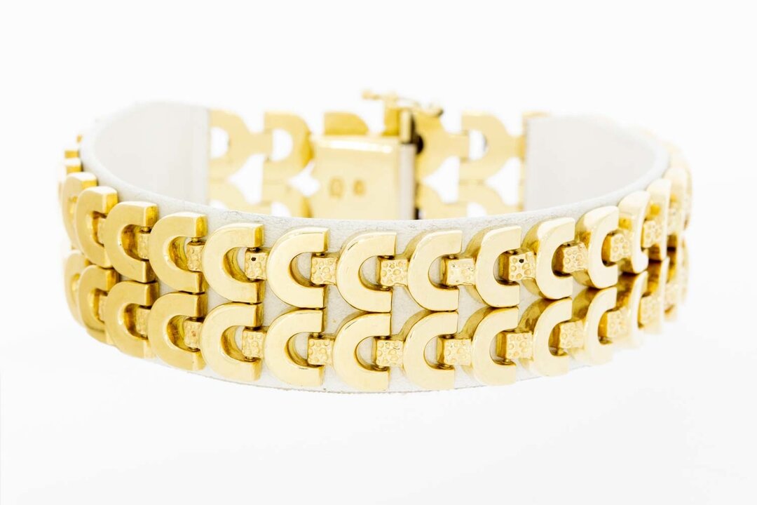 18 karaat gouden gevlochten armband - 20,0 cm