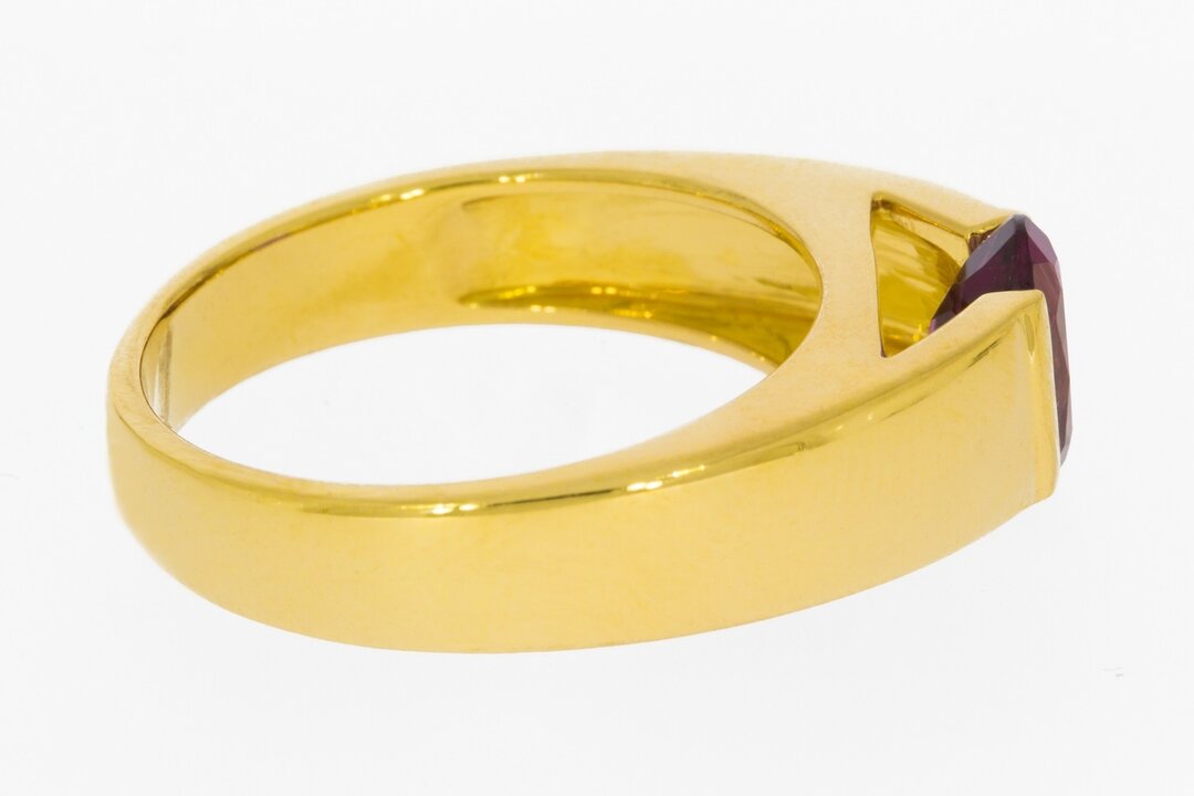18 karaat geel gouden Topaas ring - 19 mm
