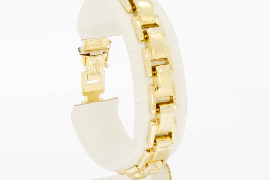 14 karaat geel gouden Anker armband - 19 cm