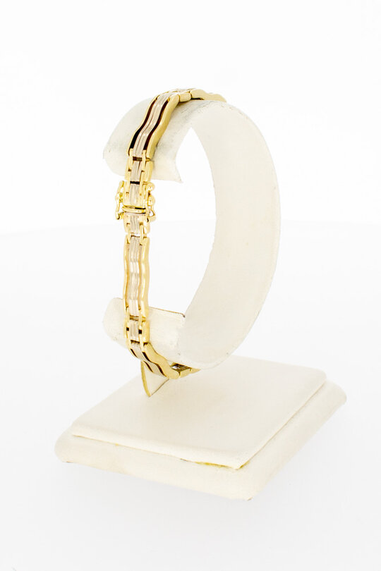 14 Karaat gouden Staafjes armband - 19,2 cm
