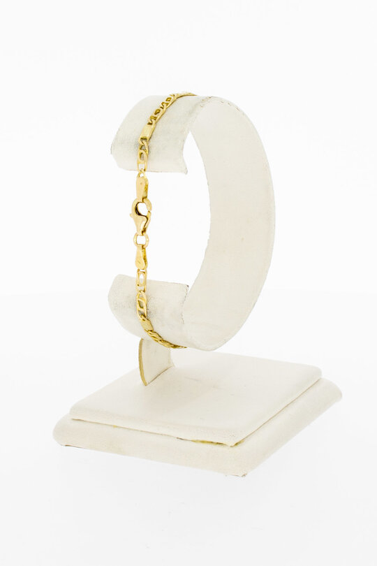 14 Karaat gouden Valkenoog armband - 18,5 cm
