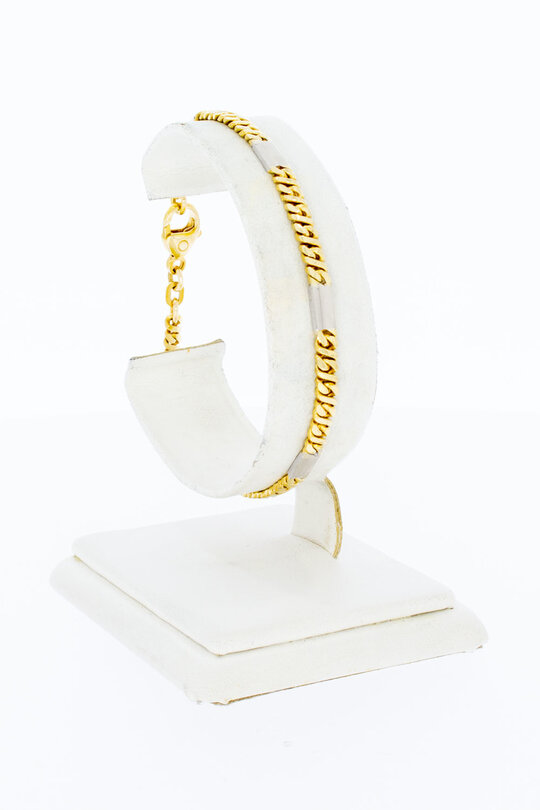 14 Karaat gouden armband Gourmet - 19,2 cm