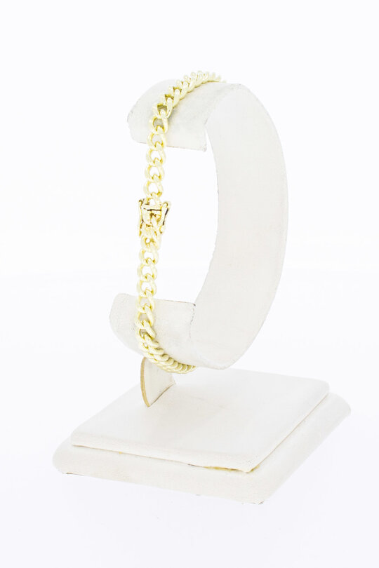 14 Karaat gouden armband Gourmet - 19,3 cm