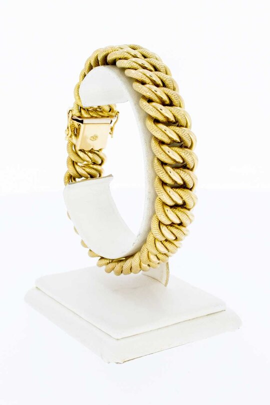 18 Karaat gouden gevlochten armband - 20,5 cm