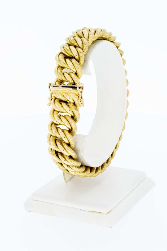 18 Karaat gouden gevlochten armband - 20,5 cm