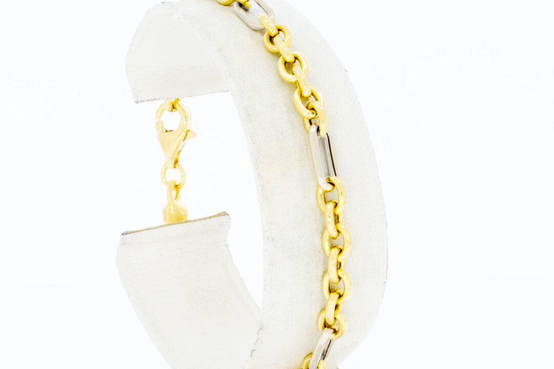 18 Karaat fantasie Anker gouden armband - 18,8 cm