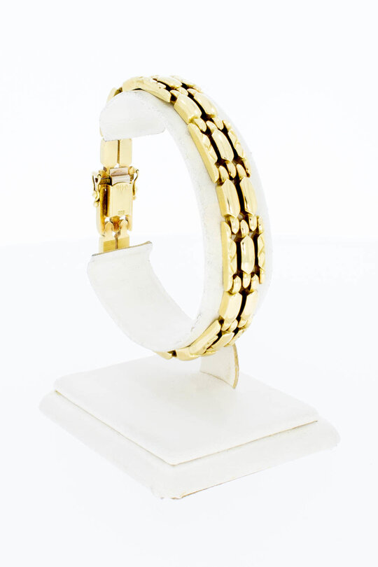 14 Karaat Staafjes armband goud - 19,5 cm