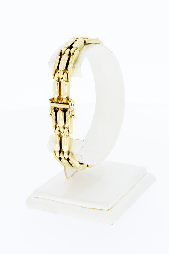 14 Karaat Staafjes armband goud - 19,5 cm
