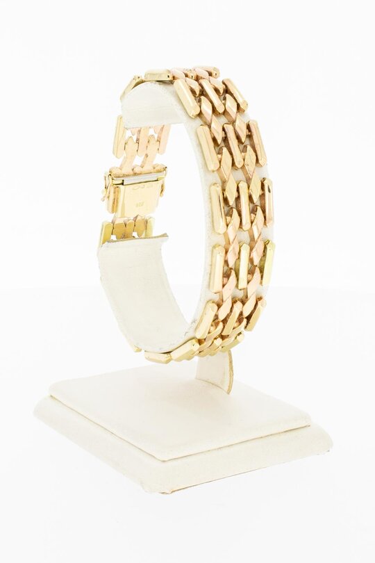 14 Karaat gouden Staafjes armband - 19,3 cm