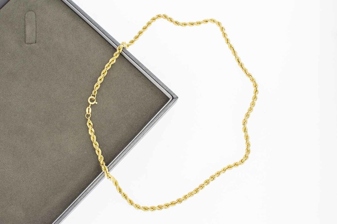 14 Karaat Oplopend gouden Koord ketting - 46 cm