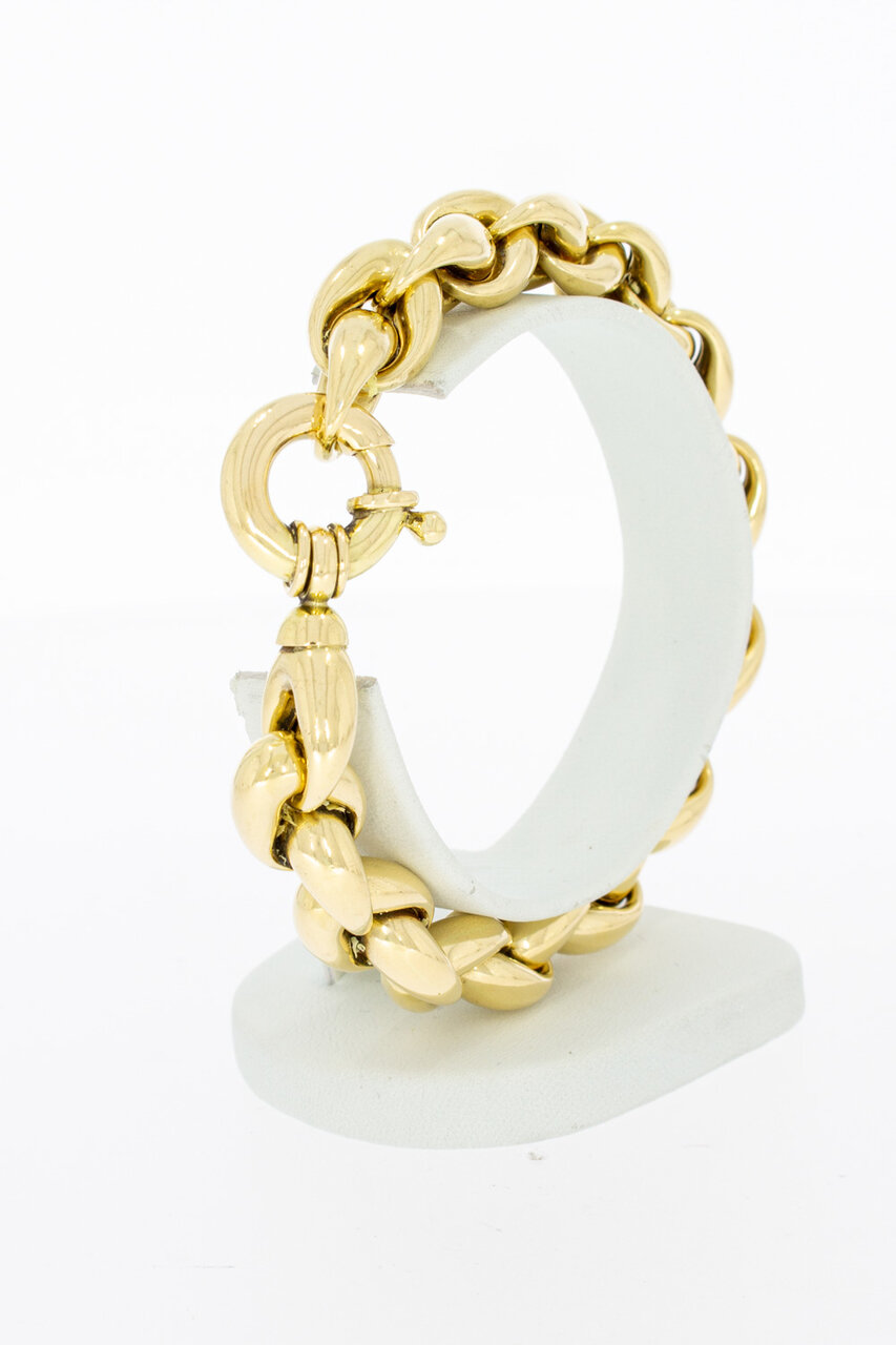 18 Karaat gouden Anker armband - 21,7 cm