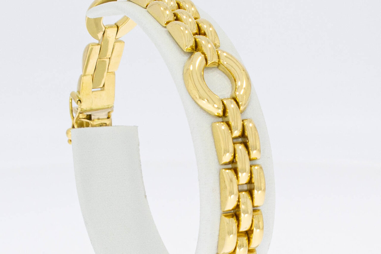 18 Karaat gouden Staafjes armband - 18,8 cm