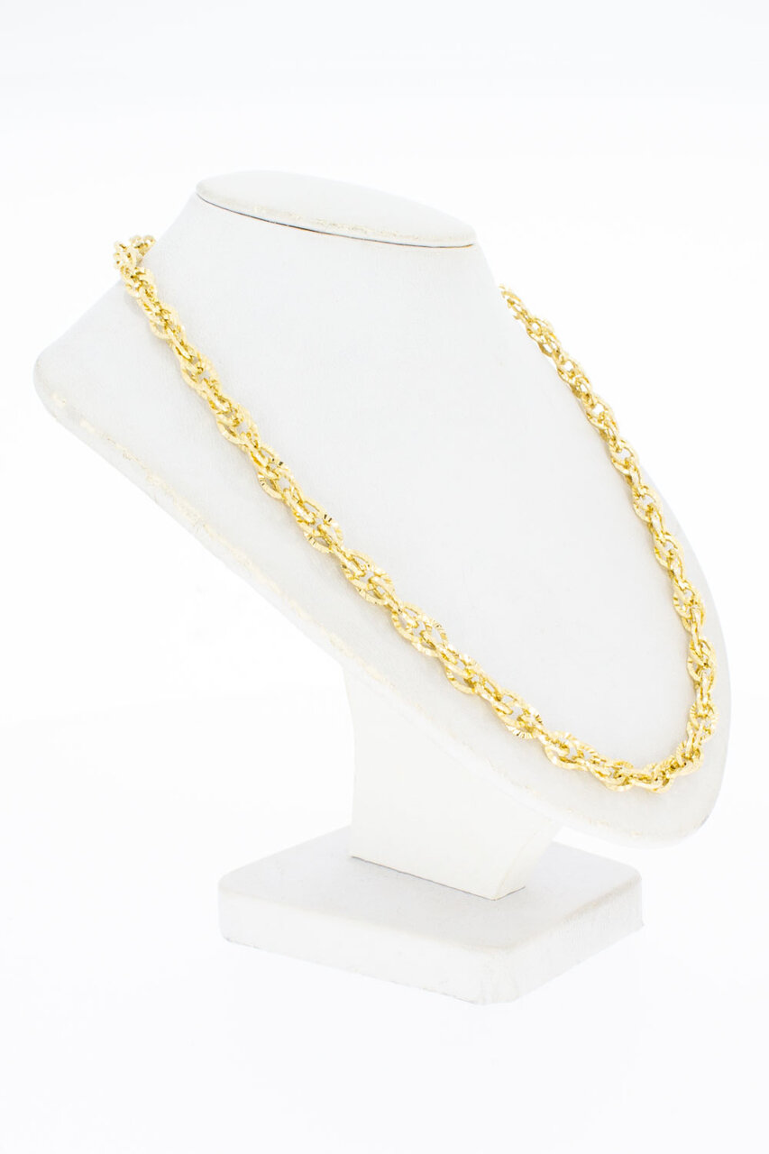 14 Karaat gouden gevlochten Fantasie ketting - 51,7 cm