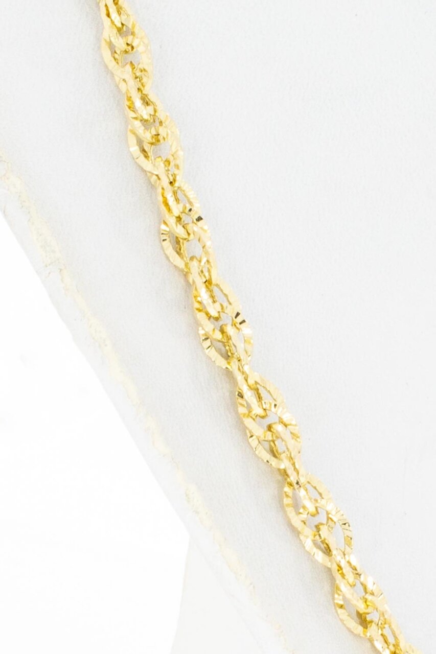 14 Karaat gouden gevlochten Fantasie ketting - 51,7 cm