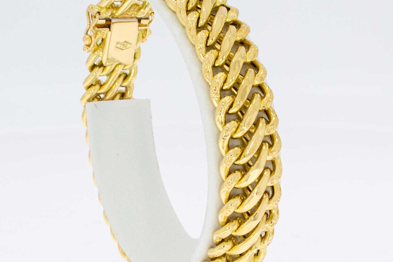 18 Karaat gouden gevlochten armband - 19,4 cm