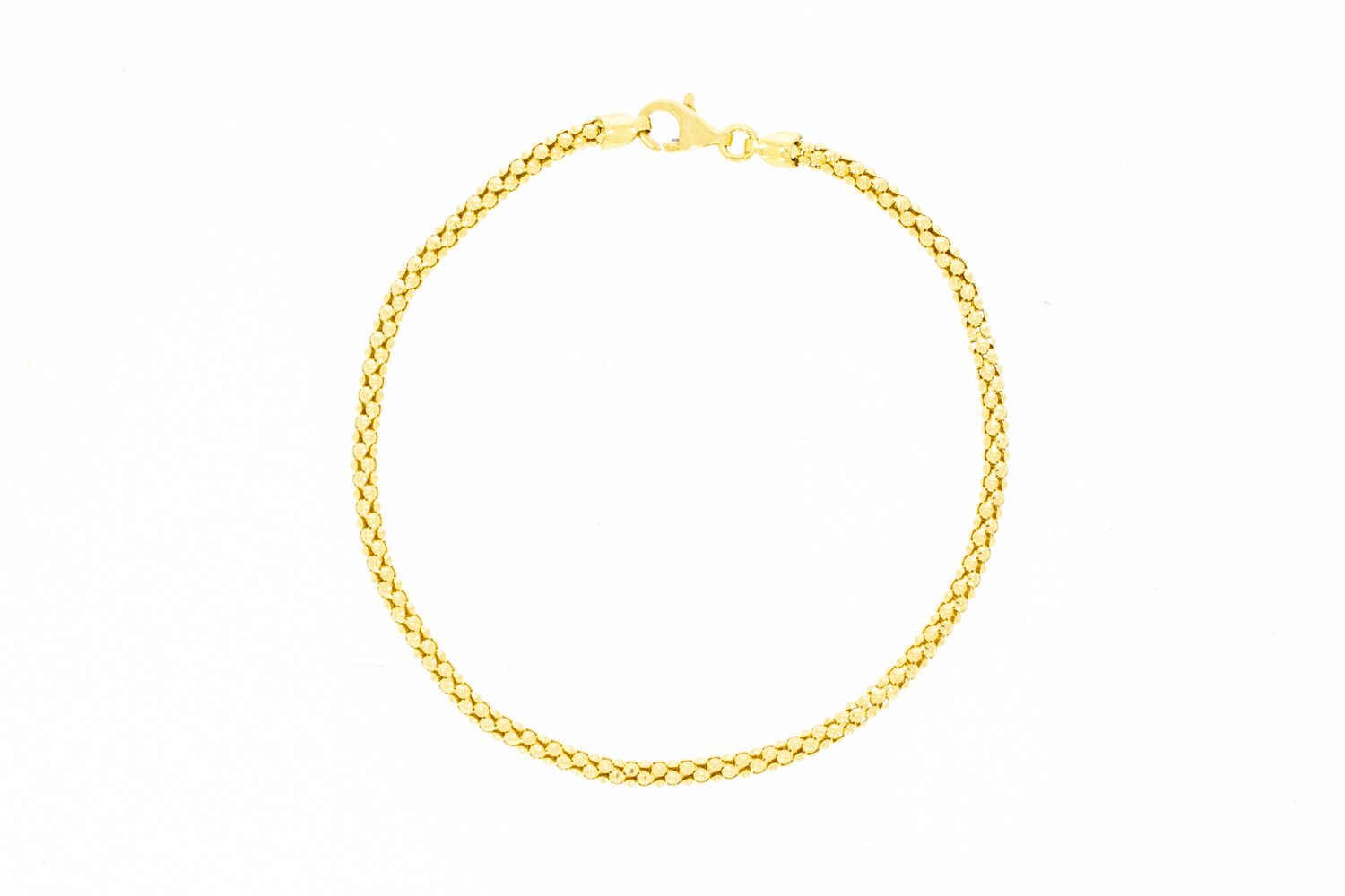 Rose gouden Gourmet armband 14 karaat - 20,5 cm
