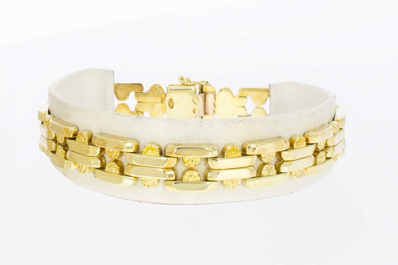 Staafjes armband 14K goud - 20,5 cm