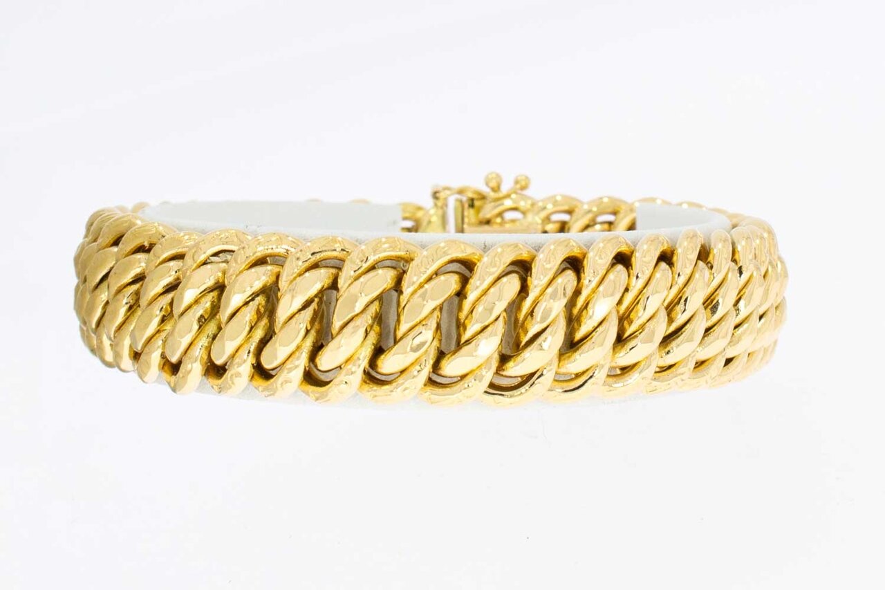 18 Karaat gouden gevlochten armband - 19,6 cm