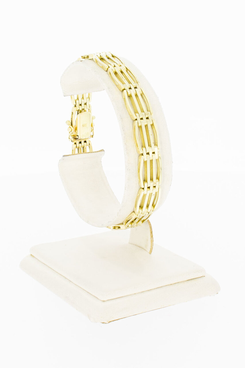 14 Karaat gouden Vintage Staafjes armband - 19 cm