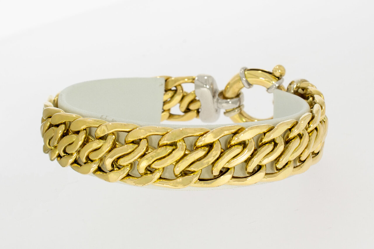 18 Karaat gouden gevlochten Vintage armband - 21 cm