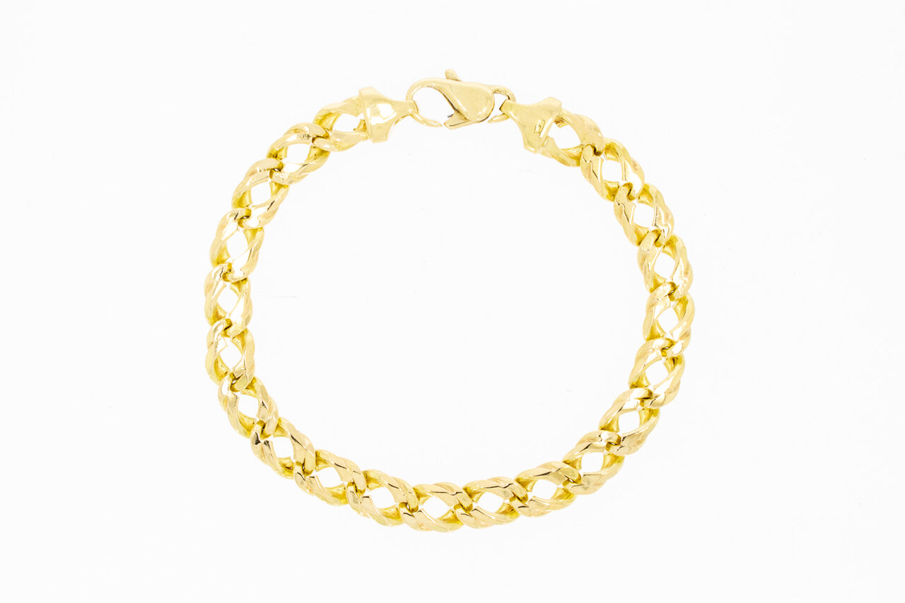 14 Karaat gouden Gourmet armband - 23,1 cm