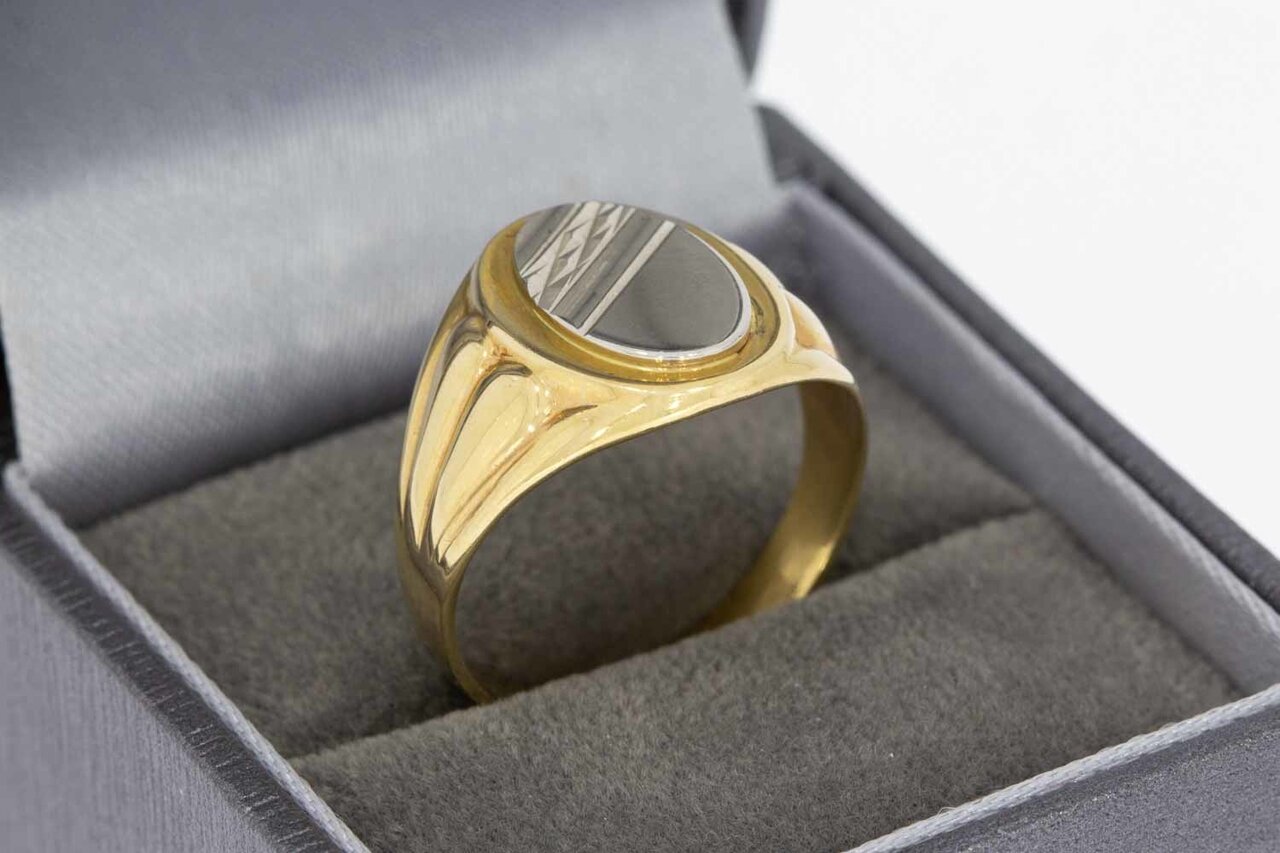 14 Karaat gouden Statement ring  -  ringmaat 19,3 mm