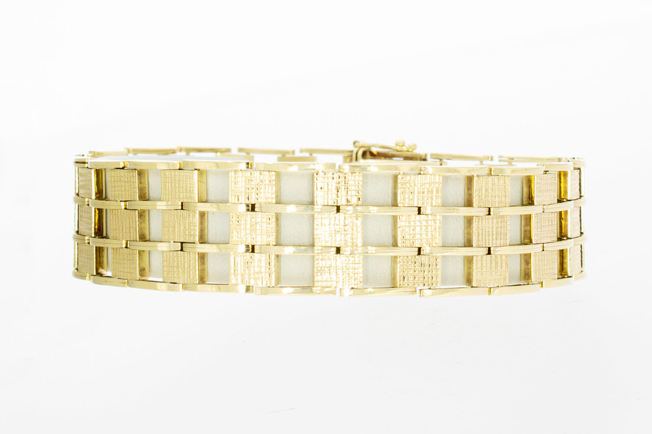 14 Karaat gouden Tank armband - 21,1 cm